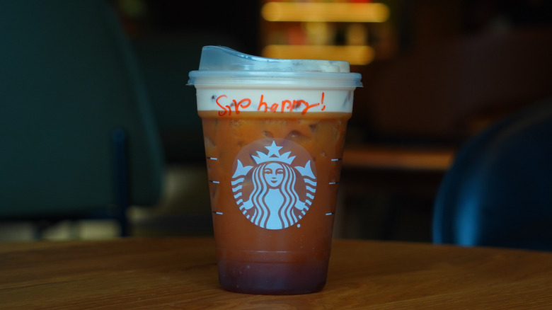 Starbucks' Caramel Aerocano.