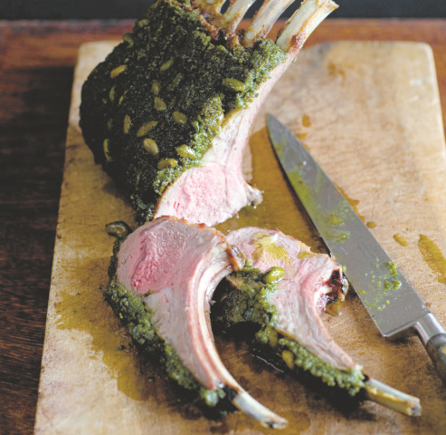 Roast Rack of Lamb With Pistachios Recipe