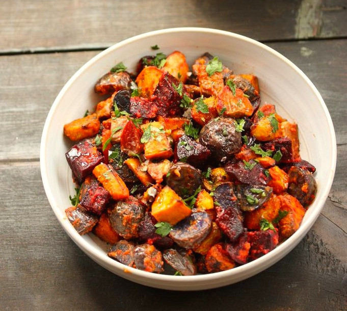 Roasted Root Vegetables With Romesco Sauce Recipe