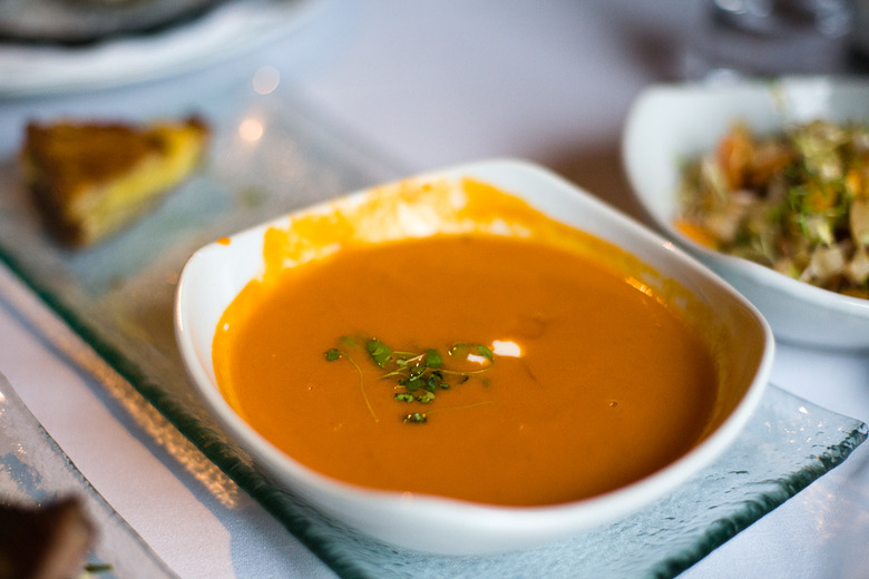 Roast tomatoes overnight for the best results (and kitchen smells), as in Dressing Room's roasted tomato soup..