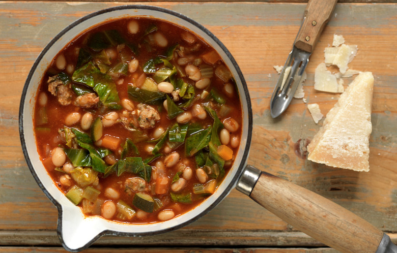 Rustic Tuscan Bean And Sausage Soup Recipe