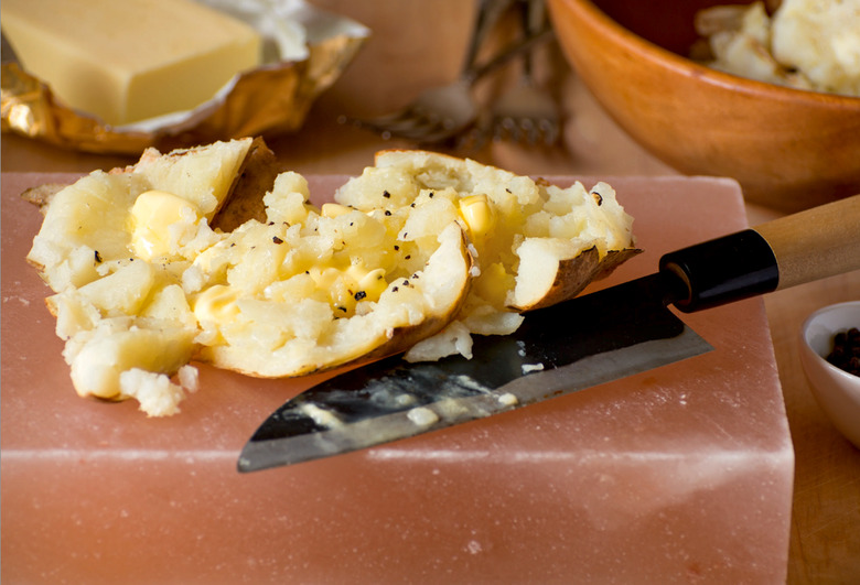 Salt Block Smashed Potatoes Recipe