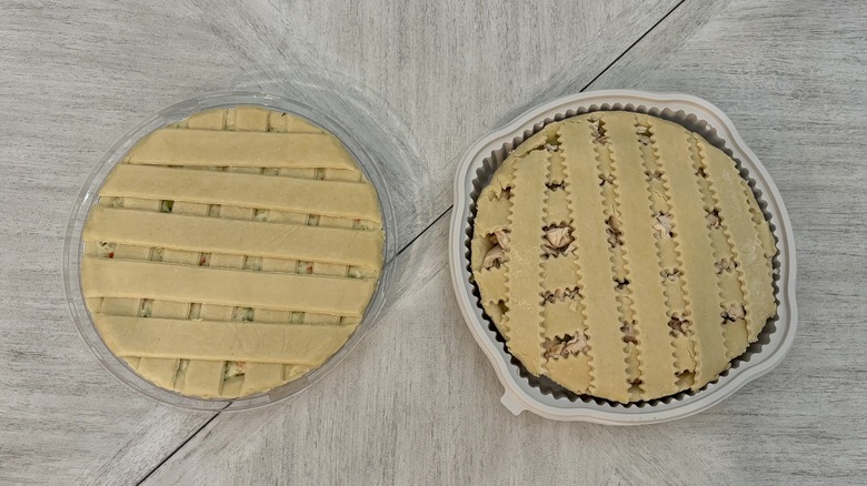 Both chicken pot pies