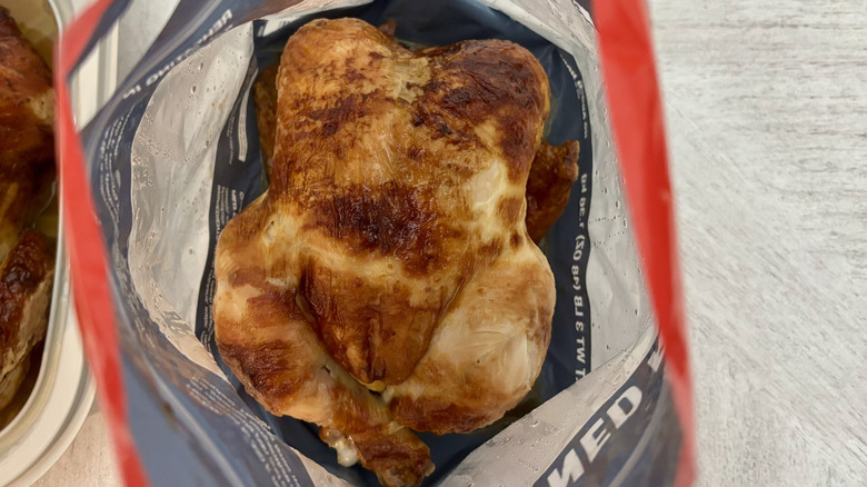 Inside of Costco chicken bag