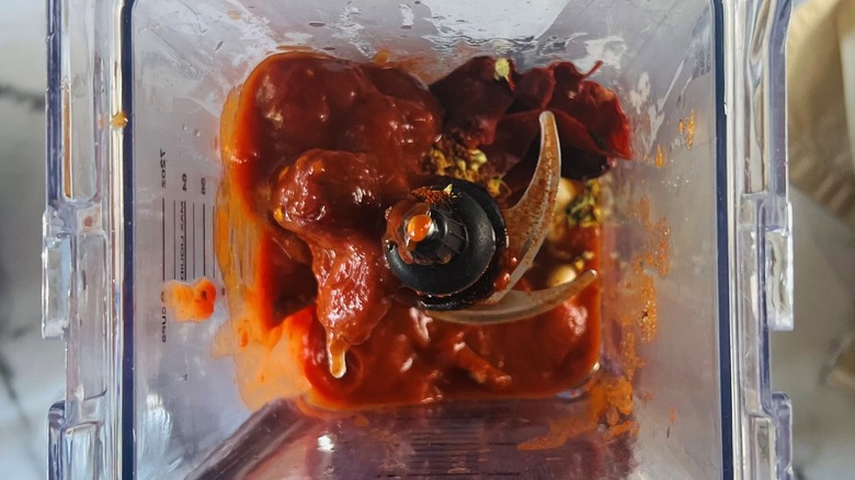 marinade ingredients in blender