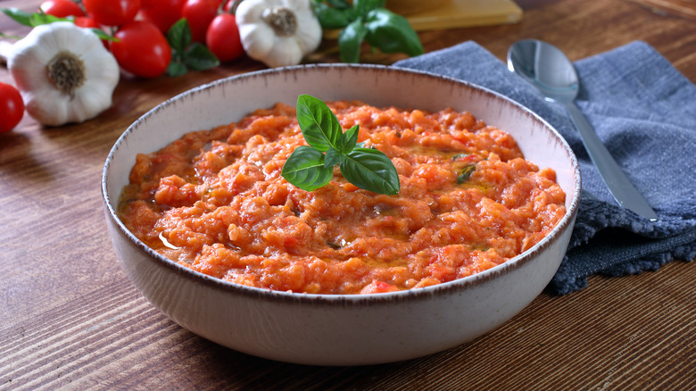 pappa al pomodoro soup in bowl