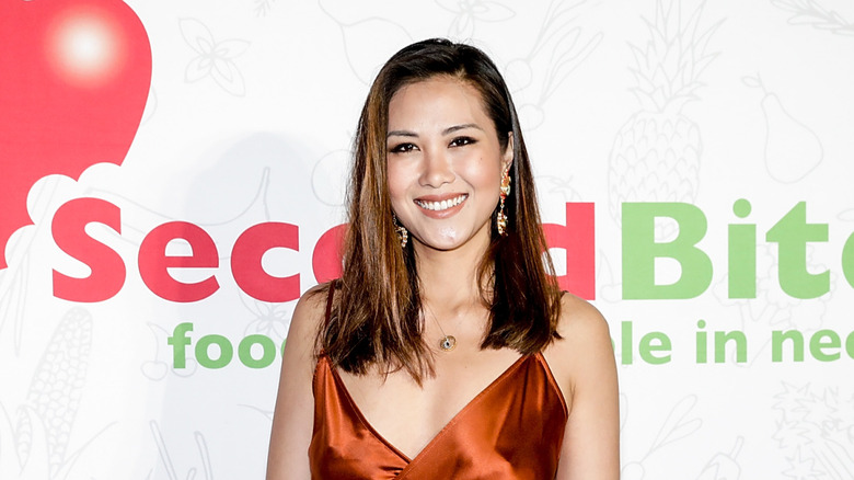 Diana Chan posing on the carpet