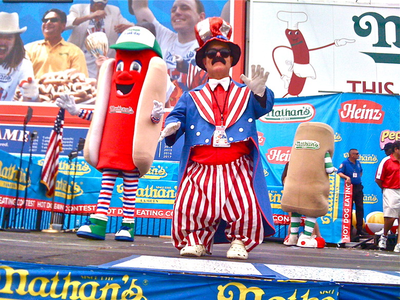 Scenes from the Hot Dog Eating Contest
