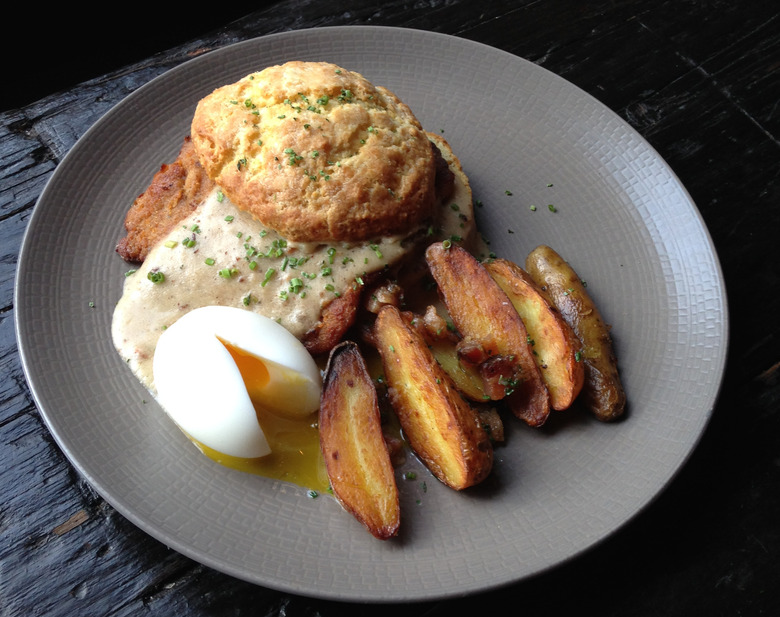 Schnitzel And Biscuits With Bratwurst Gravy Recipe