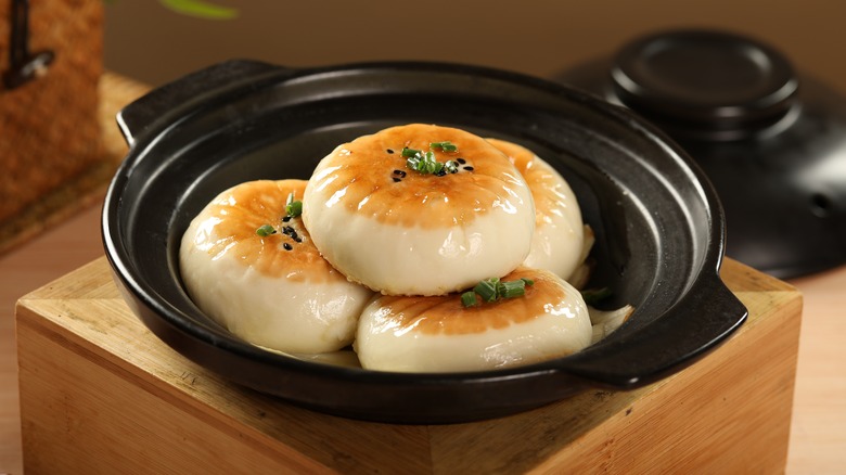 Seared bao buns