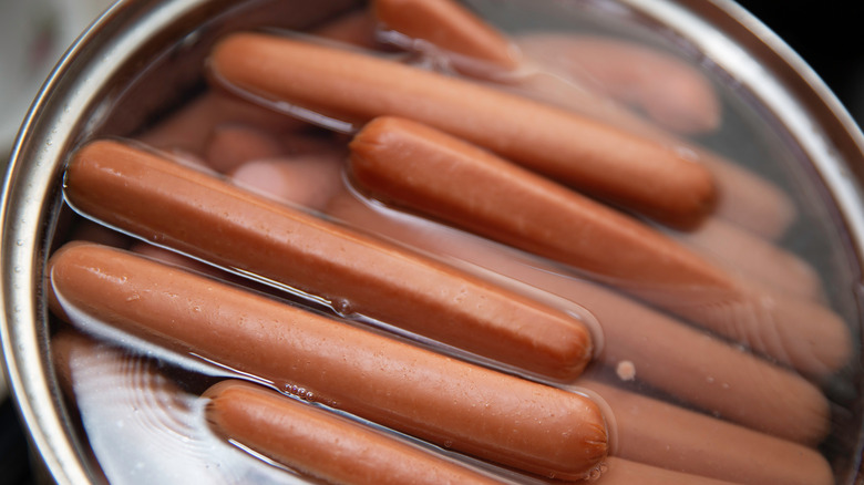 Hot dogs in water