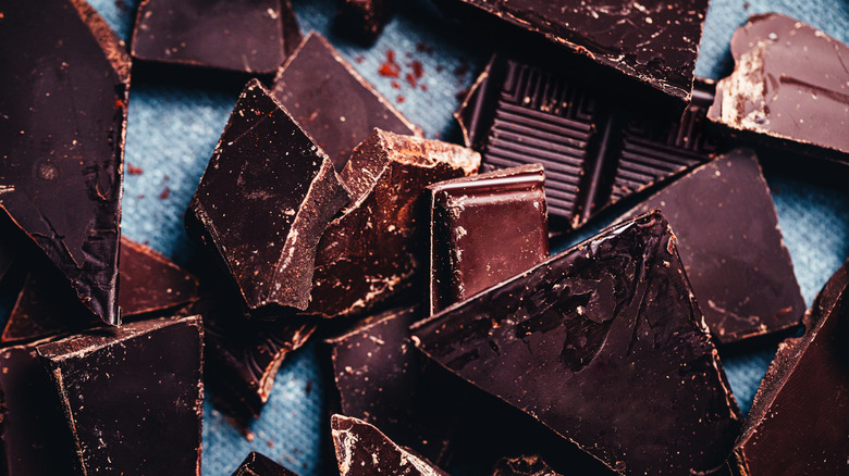 Broken chocolate bars