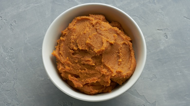 Bowl of miso paste