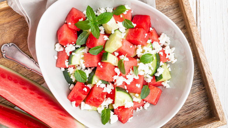 watermelon cucumber salad