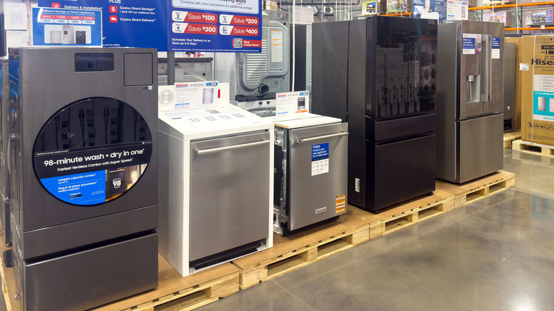 The appliance department inside Costco
