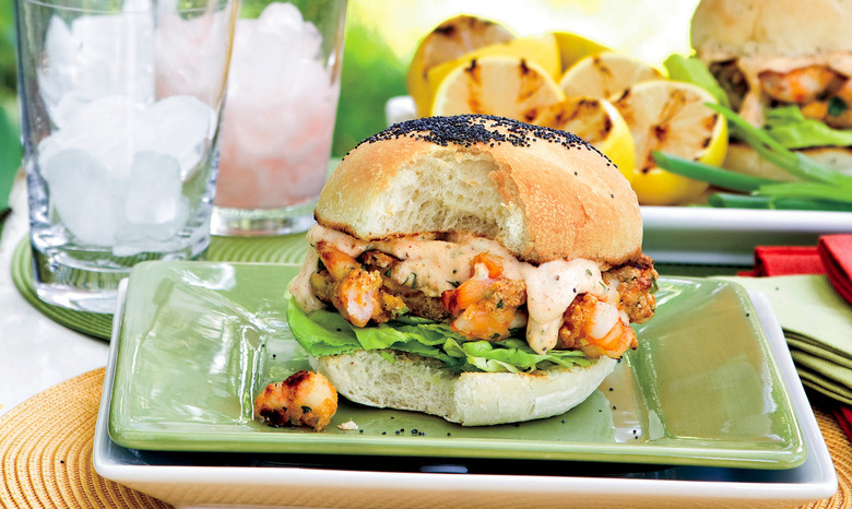 Shrimp Burgers With Sweet 'N' Spicy Tartar Sauce Recipe