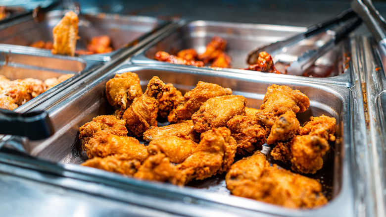 grocery store hot food buffet fried chicken
