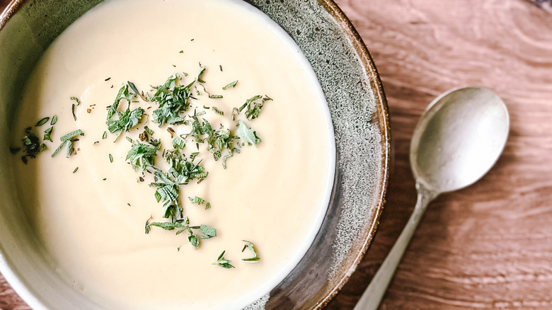 cauliflower soup with herbs