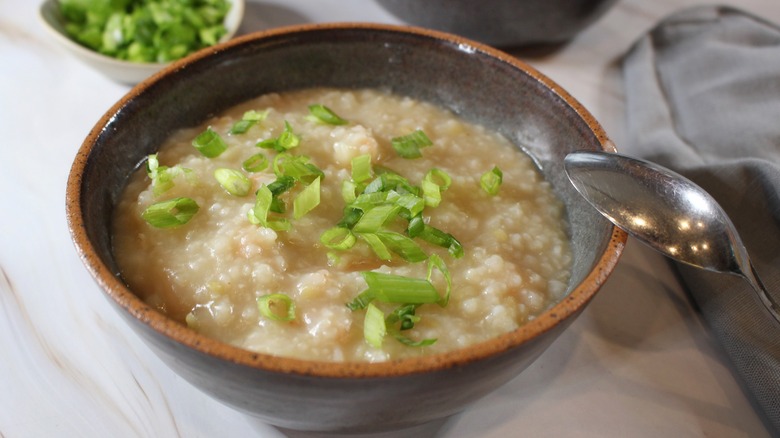 shrimp congee bowls
