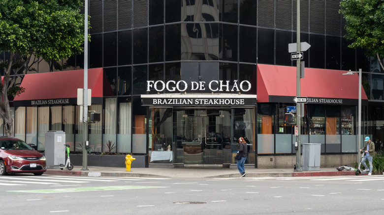 Fogo de Chão Brazilian Steakhouse occupying a street corner property of a building