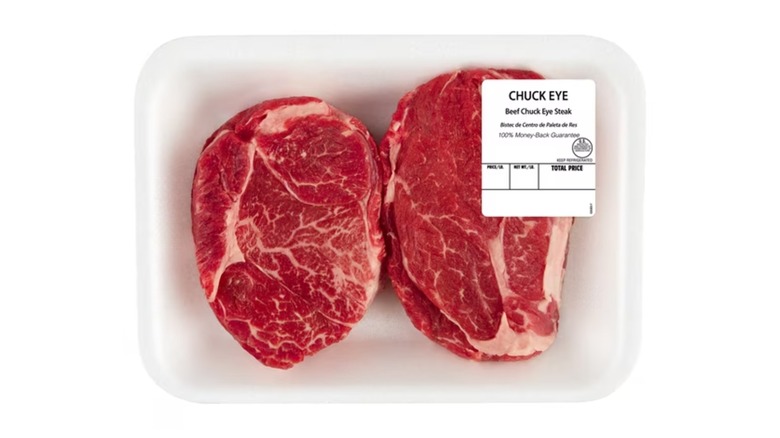 A package of chuck eye steak.