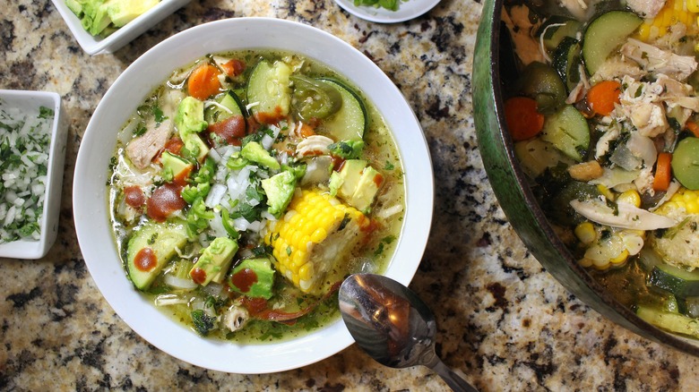 bowl of caldo de pollo