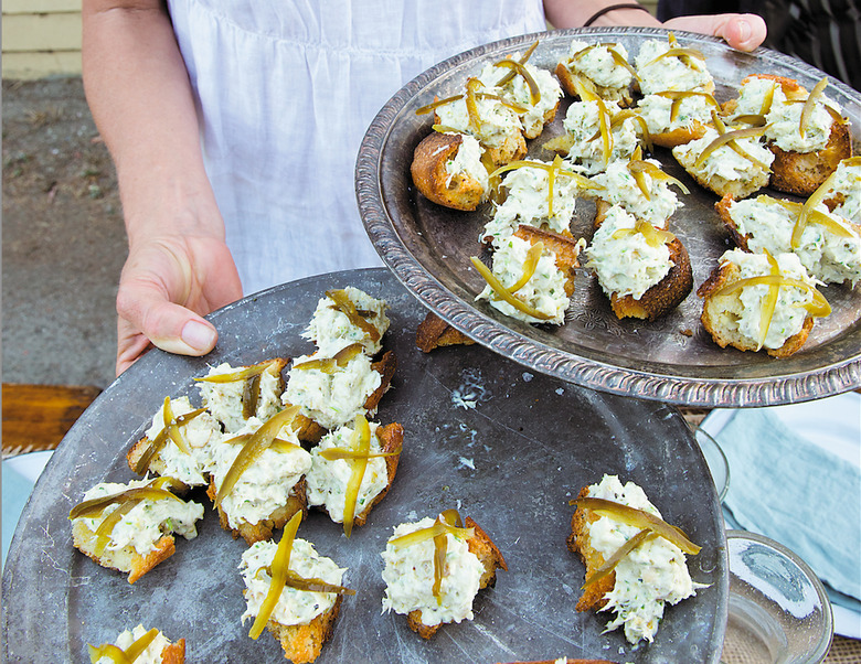 Smoked Fish Dip With Spicy Pickled Peppers And Torn Crostini Recipe