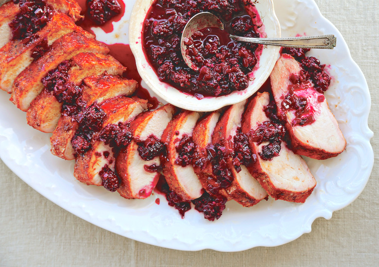 Smoked Pork Loin With Blackberry Chutney Recipe