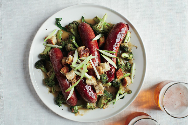 Smoked Pork Sausage With Hard Cider Sauce Recipe