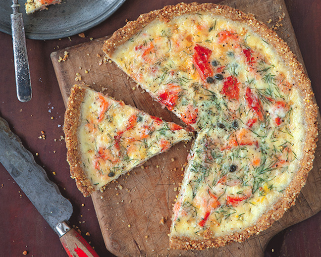 Smoked Salmon Crème Fraîche Tart Recipe