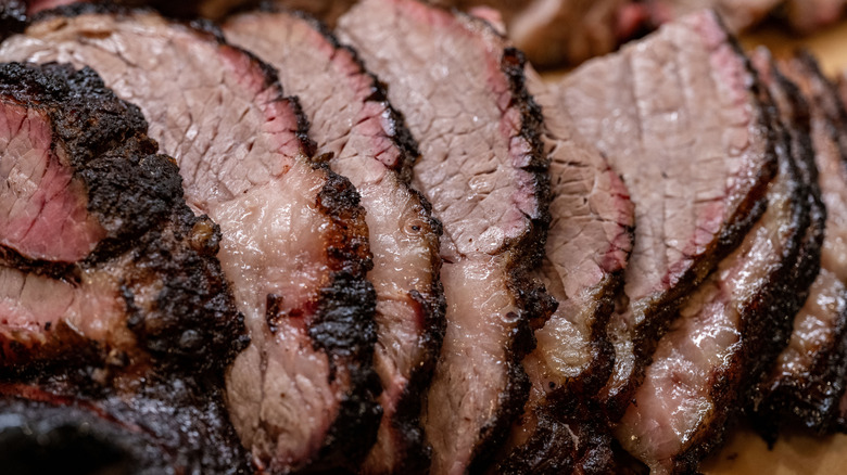 Barbecue smoked brisket.