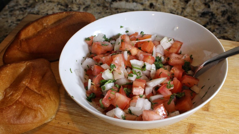 bowl of salsa fresca