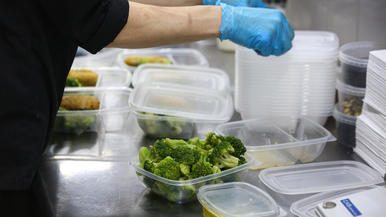 Plastic takeout containers