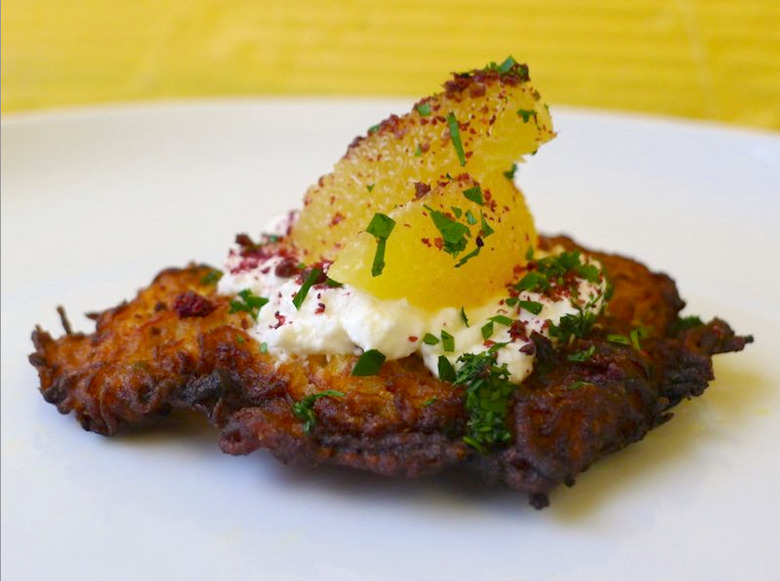 Spaghetti Squash Latke With Feta, Sumac And Citrus Recipe