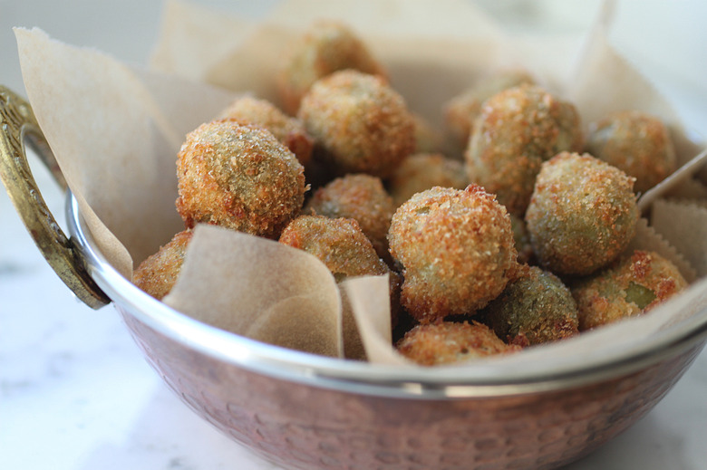 Spicy Cheese-Stuffed Fried Olives