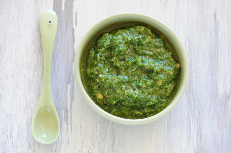 Spicy Cilantro–Marcona Almond Pesto