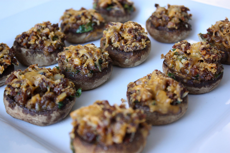 Spicy Sausage Stuffed Mushrooms Recipe