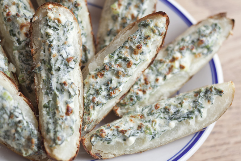 Spinach and Feta Potato Skins Recipe