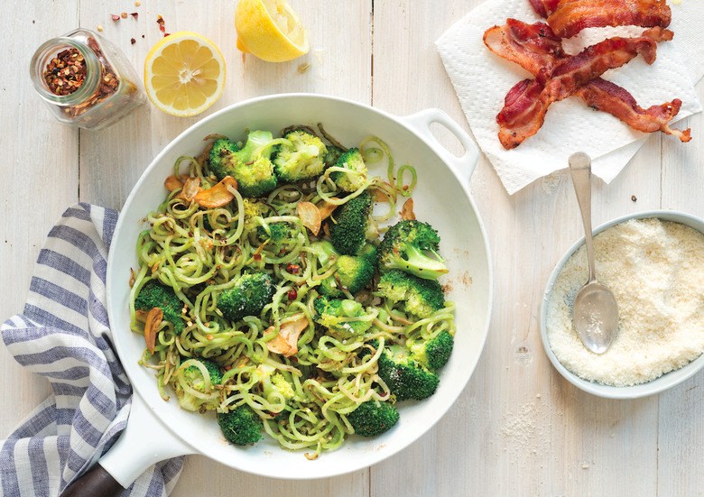 Spiralized: Lemon Garlic Broccoli With Bacon Recipe