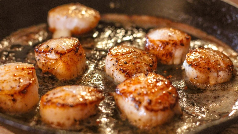 Pan-seared scallops