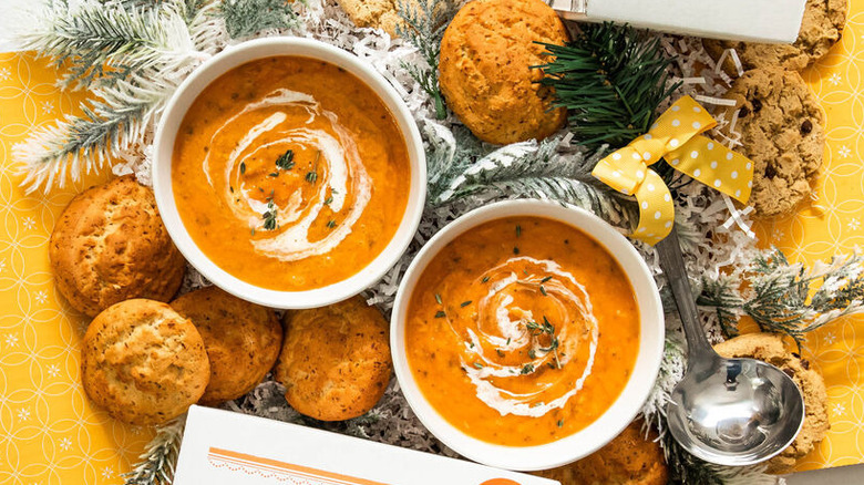 A box of Spoonful of Comfort with tomato soup