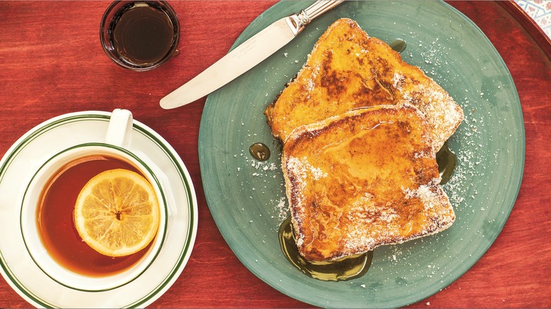 french toast with tea