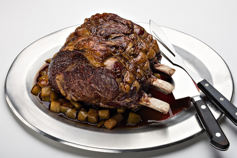 Standing Rib Roast With Pear-Brandy Glaze Recipe