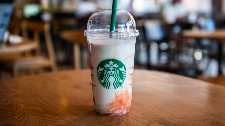 Strawberry Frappuccino from Starbucks.