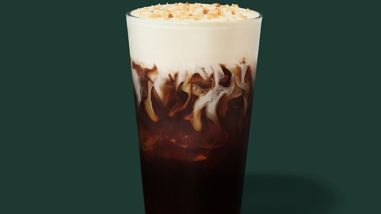 Clotted cream fudge cold brew from starbucks