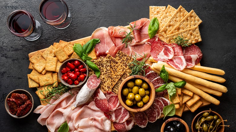 Italian antipasto platter