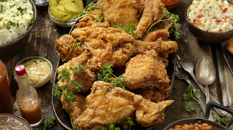 Fried chicken feast