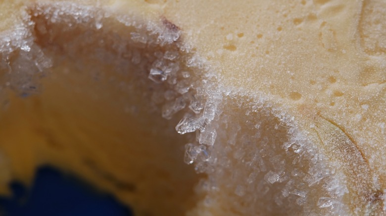 Freezer burnt ice cream