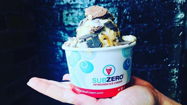 Cup of Sub Zero Nitrogen Ice Cream