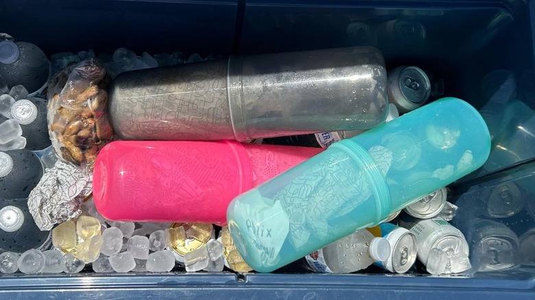 three SubSafe containers in cooler